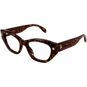 Alexander McQueen AM0410O 002 ONE SIZE (52) Havana Férfi Dioptriás szemüvegek