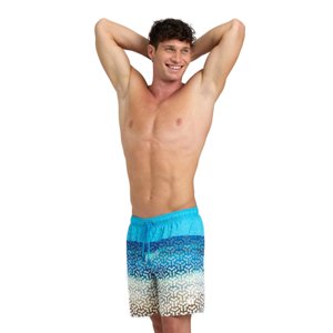 ARENA-MENS BEACH BOXER PLACED-800-sand&sea turquoise