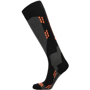 TECNICA-Merino ski socks, black/orange