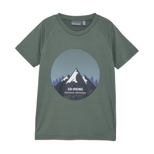 COLOR KIDS-T-shirt W. Print - S/S, dark forest Zöld 110