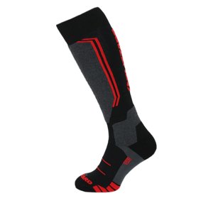 BLIZZARD-Allround wool ski socks,black/anthracite/red Fekete 39/42