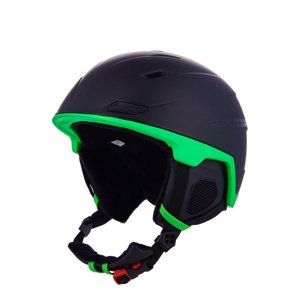 BLIZZARD-Double ski helmet, black matt/neon green, big logo Fekete 60/63 cm 20/21