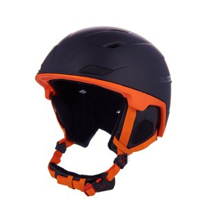 BLIZZARD-Double ski helmet, black matt/neon orange, big logo Fekete 56/59 cm 20/21