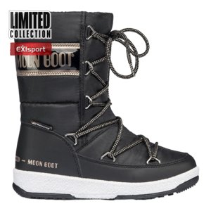 MOON BOOT-Girl Quilted Jr black/copper Fekete 36