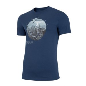 4F-MENS T-SHIRT-H4L21-TSM023-32S-DENIM Kék S