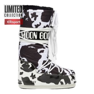 MOON BOOT-Icon Cow Print white/black Keverd össze 39/41