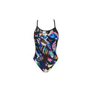 ARENA-W COLOURFUL PAINTINGS LACE BACK ONE PIECE Fekete XS