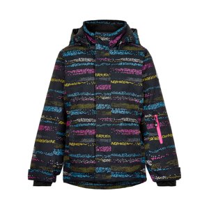 COLOR KIDS-GIRLS Ski jacket AOP, AF 10.000,phantom Fekete 164