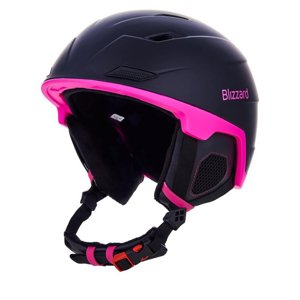 BLIZZARD-W2W Double ski helmet, black matt/magenta 2022