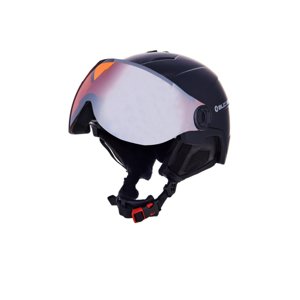 BLIZZARD-Double Visor ski helmet, black matt, orange lens, mirror 2022
