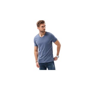 OMBRE-T-shirt SS-S1369-V18-BLUE/MELANGE Kék XL