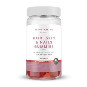 Hair, Skin and Nails Gummies Haj Gumivitamin - 60gummies - Strawberry (Vegan)